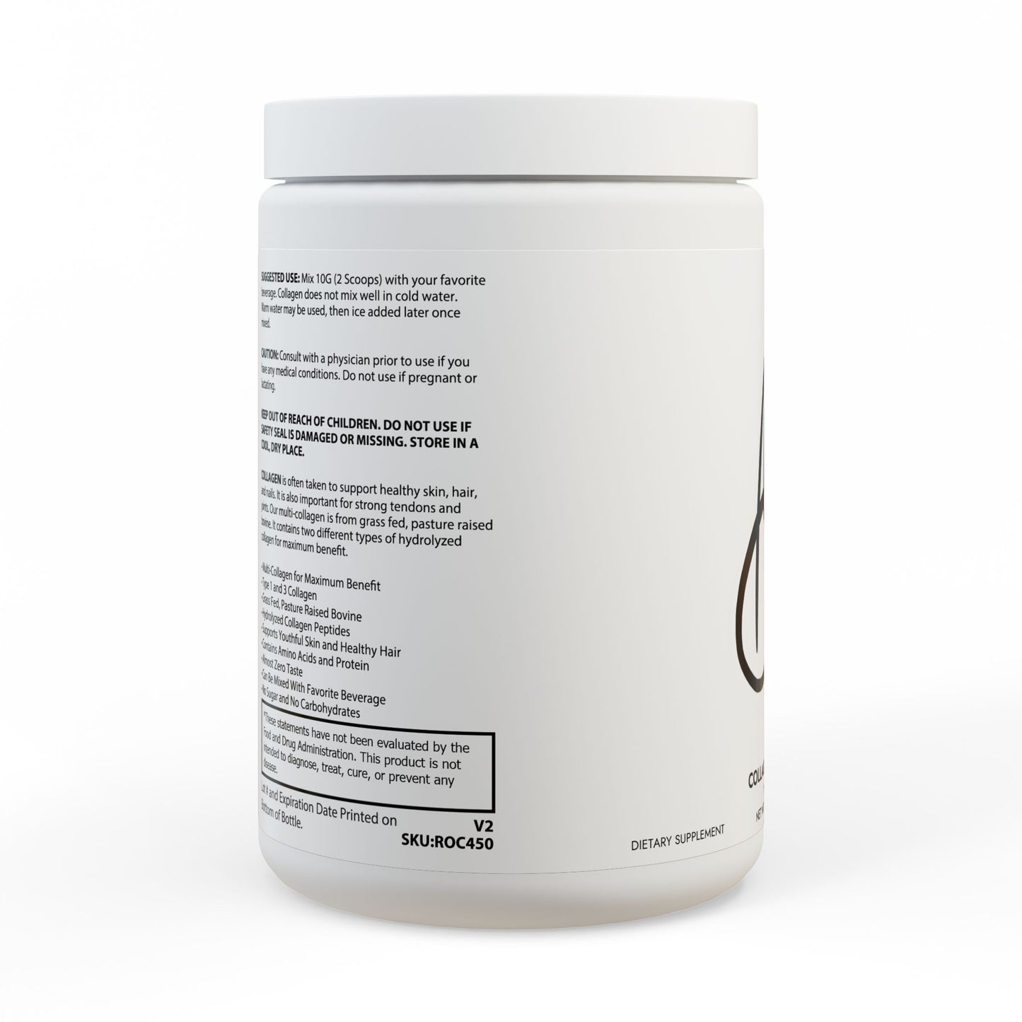 Collagen Peptides Type I & III Supplement (350g, 12.3oz)