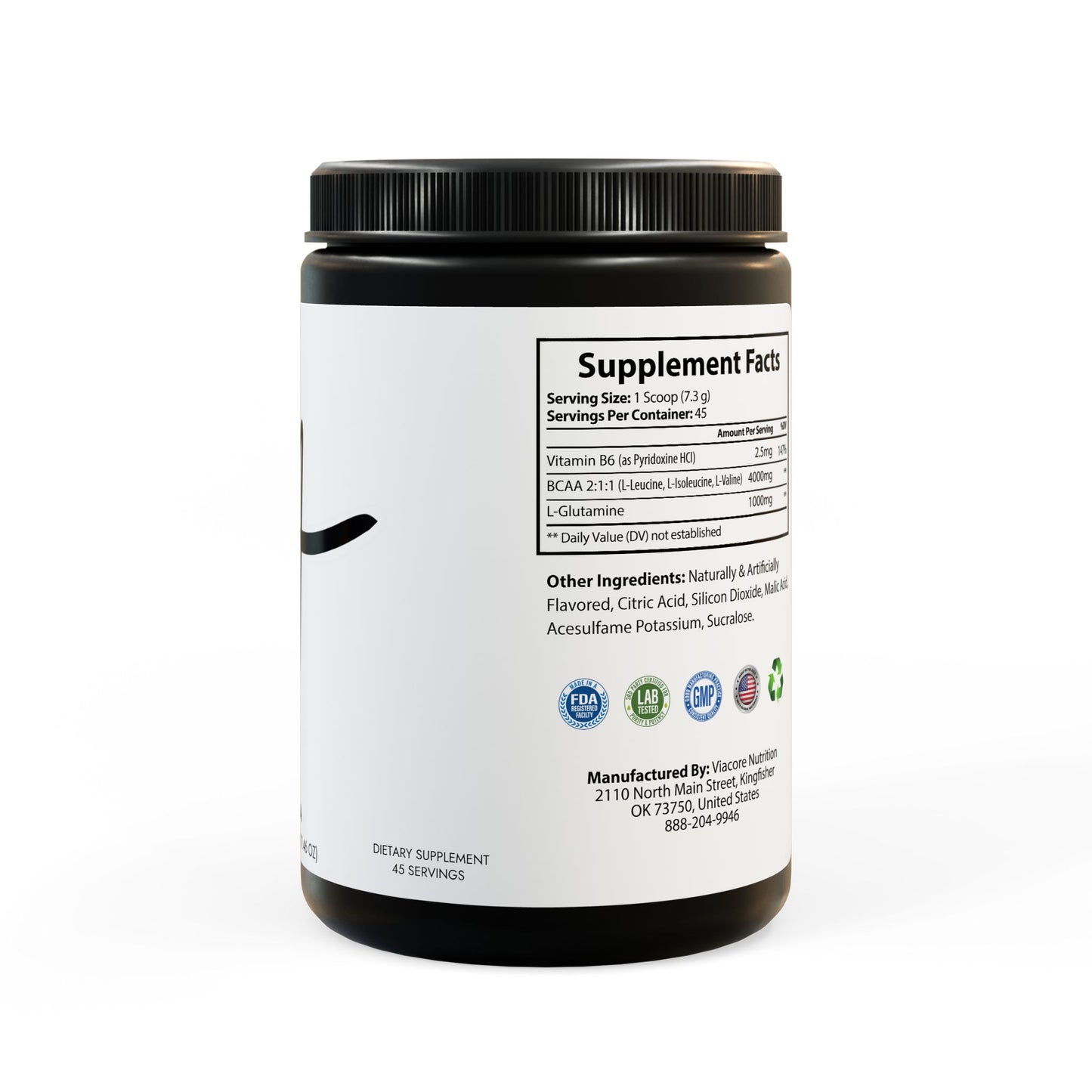 BCAA Supplement, Watermelon (325g, 11.46oz, 45 servings)